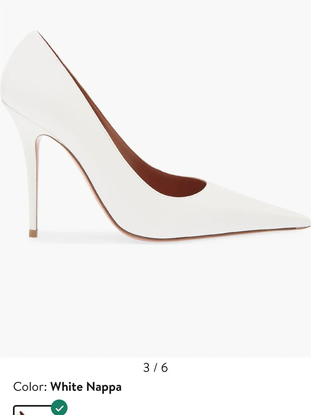 NEW Amina Muaddi White Nappa Pointed Barbara Stiletto Pump